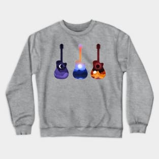 Moonlit Guitar Silhouettes Crewneck Sweatshirt